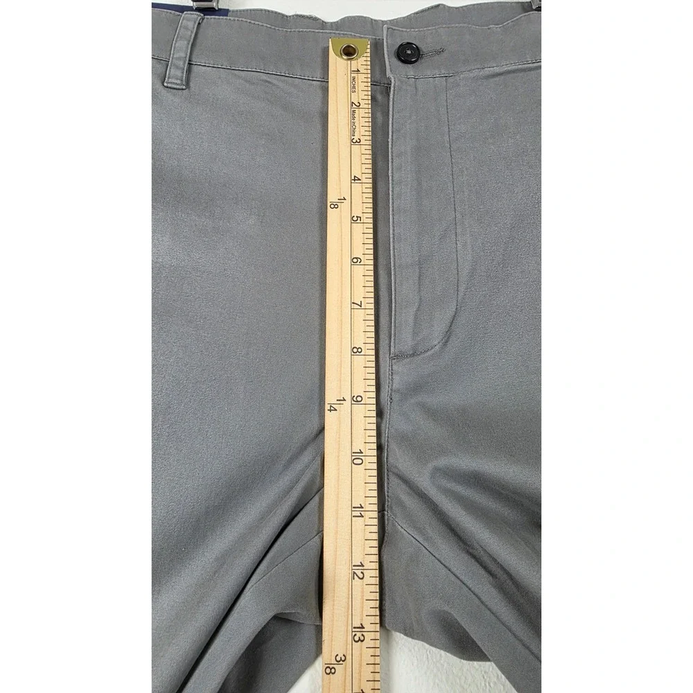 Oxford Golf Pants Mens 40x32 Grey Flat Front Chino Stretch Trousers Slacks NWT